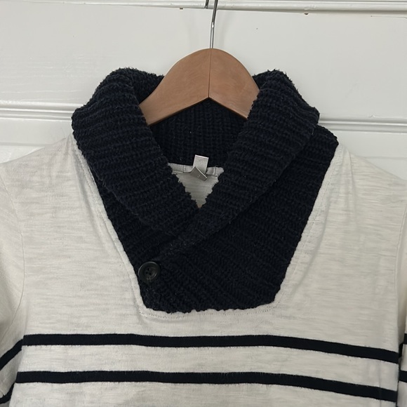 J. Crew Shawl-Collar Stripe Sweatshirt XS - Picture 4 of 10